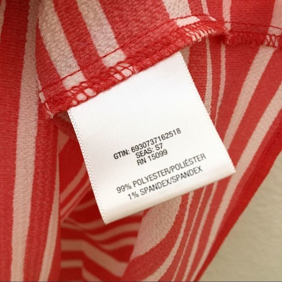 Simply Styled Striped Polyester Crepe Pop-over Top - Picture 6 of 6